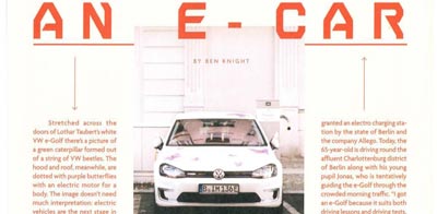 Elektroauto Führerschein - Lernen ein Elektroauto zu fahren - inno.M in "The Autostadt Magazine International Edition"